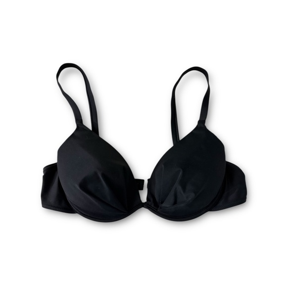 Vintage Surf Style Black Padded Bikini Top - Picture 1 of 3